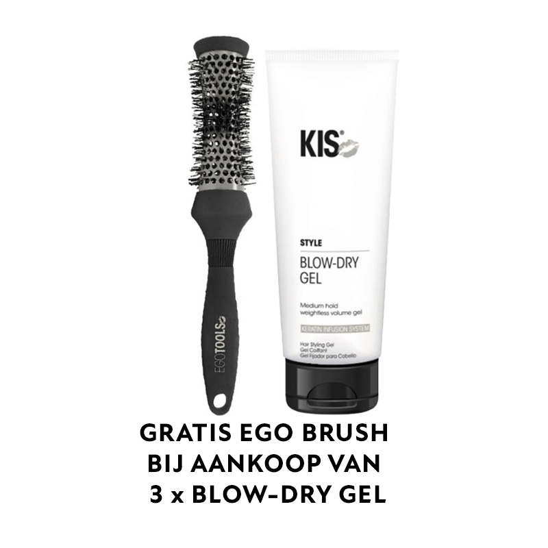KIS Blow-Dry Gel En Gratis EGO Brush 32mm 200 ml