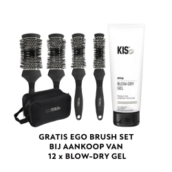 KIS Blow-Dry Gel En Gratis EGO Brush Set 12X 200 ml